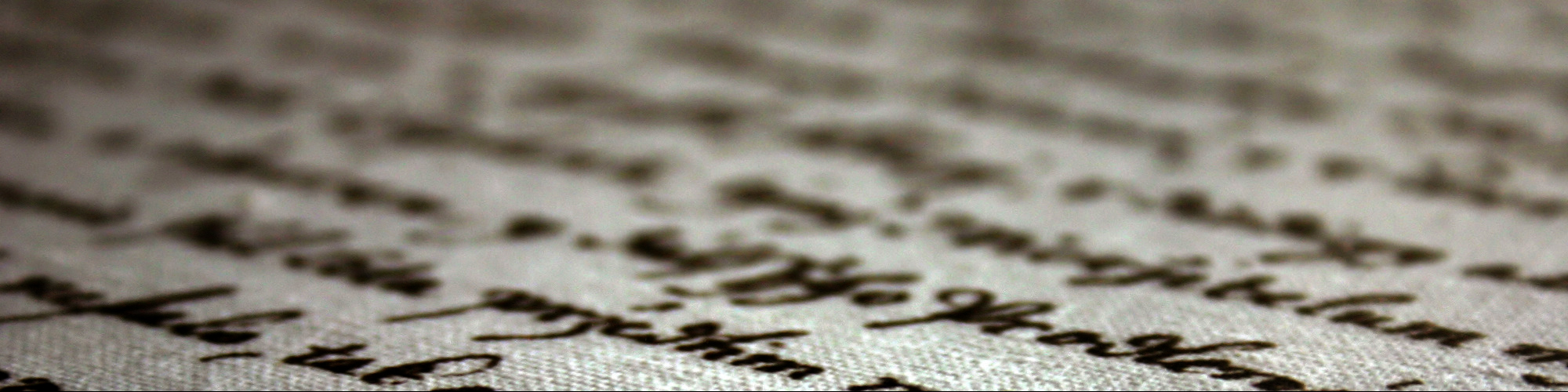 Close up of Old Calligraphy Writing